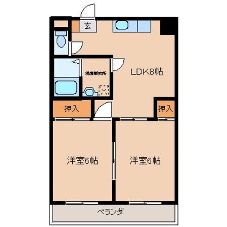 ウェルネスハイツⅡの物件間取画像